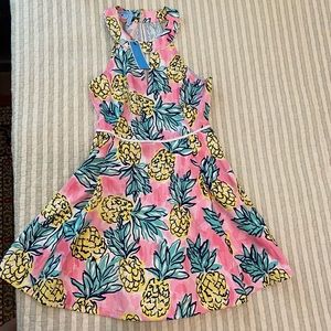 Draper James Pineapple Halter Dress 8
